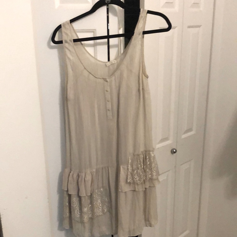 Hinge silk grey dress small